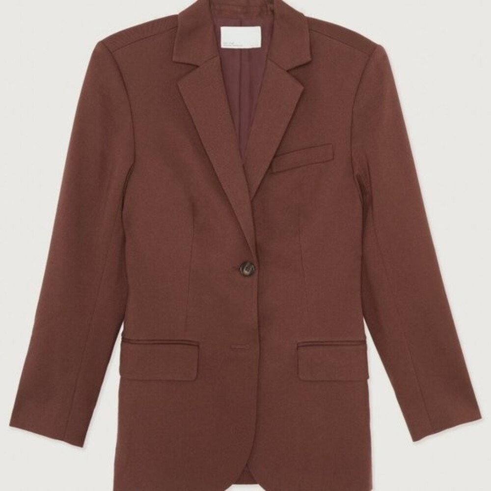 Oak + Fort A-Line Blazer in Deep Mahogany NWT - Picture 4 of 9